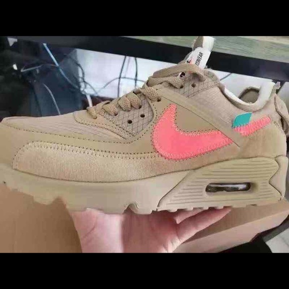 AUTHENTIC OFF-WHITE X NIKE AIR MAX 90 “DESERT ORE” - Picture 6 of 7